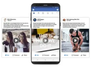 Facebook video ads on mobile phone
